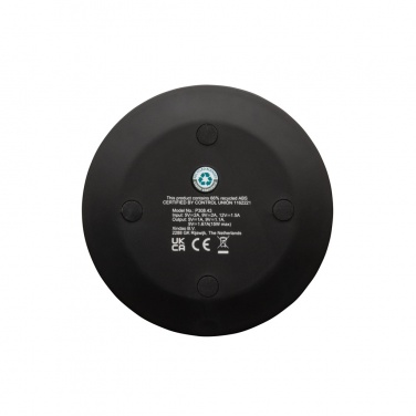 Logotrade promotional giveaway image of: RCS recycled plastic 15W Wireless fast charger